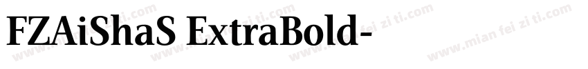 FZAiShaS ExtraBold字体转换